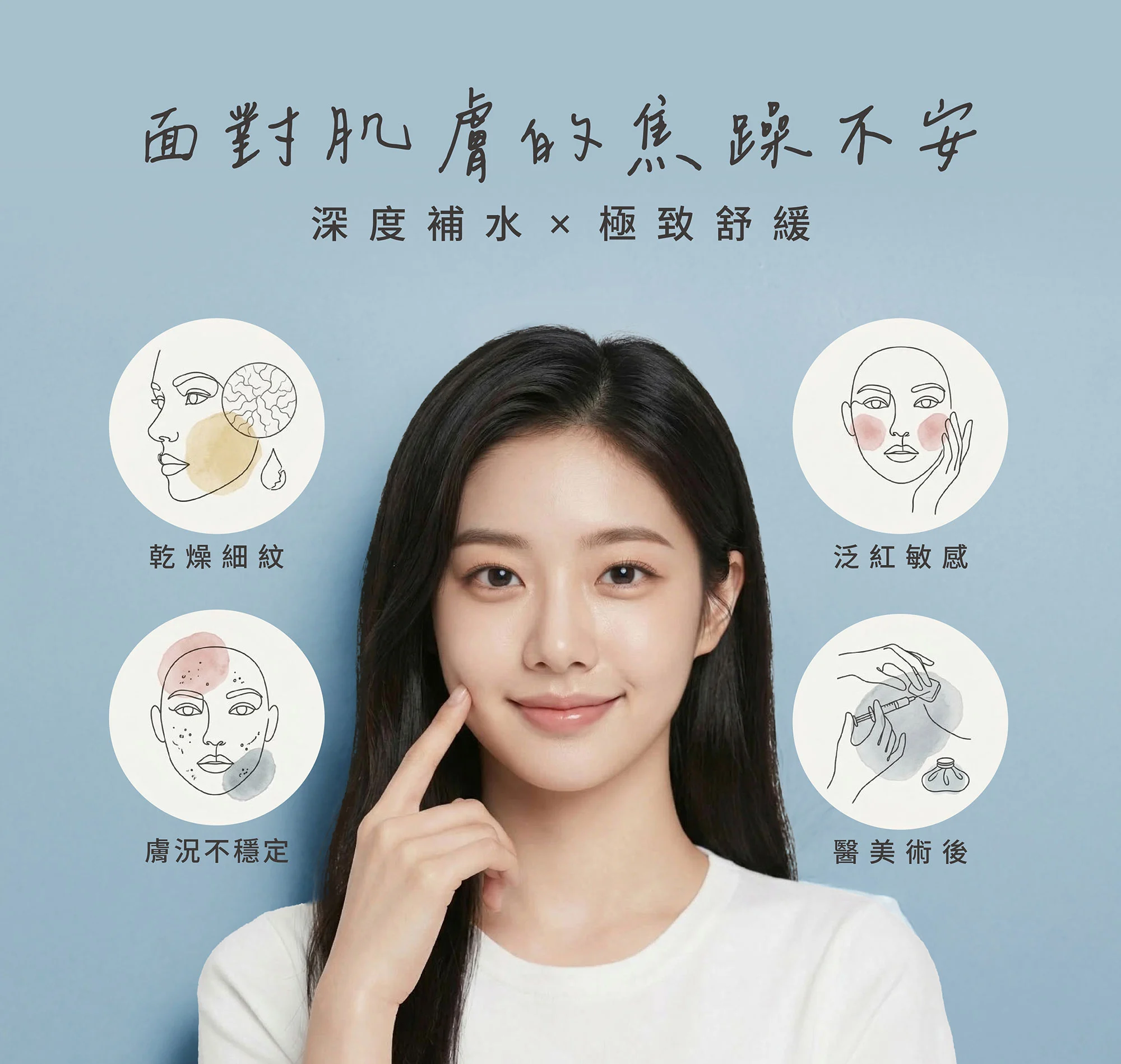 Aqua glow舒緩面膜-肌膚問題