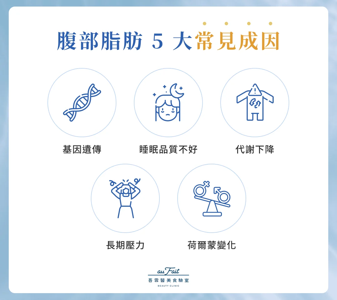 腹部脂肪 5 大常見成因